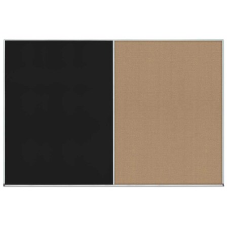 United Visual Products Enclosed Corkboard, 1 Door, 18"x24", 4" Fra, UV3407-GOLD-BUFF UV3407-GOLD-BUFF